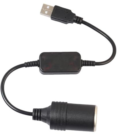 Convertidor USB para Encendedor de Coche, convertidor de Enchufe de mechero, Cable de conexión, convertidor de Enchufe Hembra de 5 V 12 V, Enchufe convertidor con Cable, Adaptador para Encendedor de