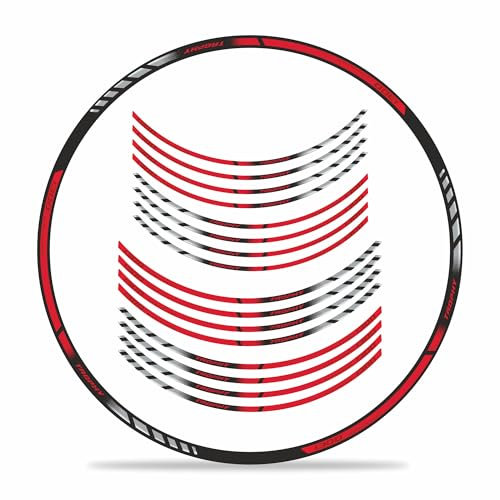 Felgenrand Aufkleber kompatibel mit BMW R1300 GS Adventure Racing Red X710169VA