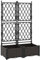 GiantexUK Garden Planter with Trellis, Raised Bed Vine Climbing Stand with Self-Watering Design & Drain Holes, Outdoor Privacy Screen Planter Box for Vegetable Flower Herb (Metal Frame, 80x40x128cm)