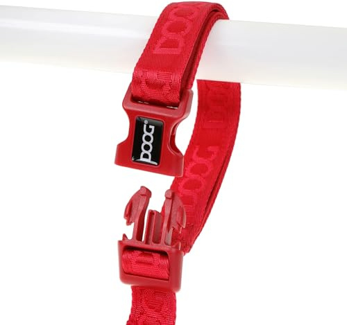 DOOG Neosport Neopren-Hundeleine – Weicher Griff, schnelltrocknend, wasserfreundlich, strapazierfähige Leine für tägliche Spaziergänge und Wasserspiele – Rot („Clip It“ Extra Large)