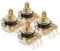 Musiclily Pro HD B500K Pots Brass Short Split Shaft 1/4 Inch Linear Taper Potentiometers for Electric Guitar Bass (Set of 4)