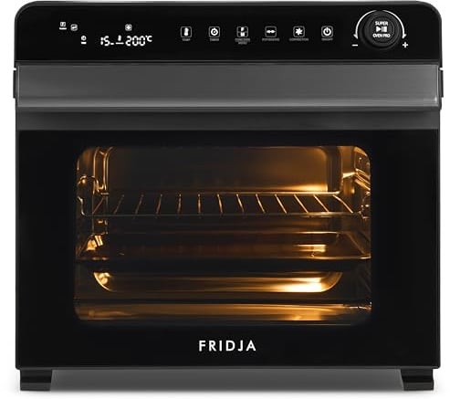 Fridja f77 30L Super Oven Pro - Premium Digital LED Air Fryer Oven - 18 Intelligent Presets, Rotisserie Function, Easy to Clean, Fast, Powerful and Versatile, Stainless Steel Interior, Easier Cooking