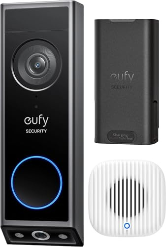eufy Security Video türklingel E340 +eufy Wiederaufladbarer Akku+ eufy Chime 2