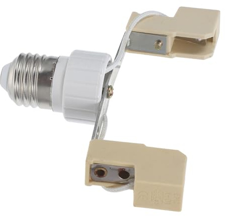 NUOBESTY Adaptateur de Douille en Céramique E27 vers R7s 118mm, Convertisseur pour Lampe Halogène, Support Lampe Céramique Compatible Ampoules Halogènes et Led, Accessoire Électrique