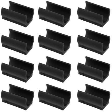 Homoyoyo U-Shaped Plastic Chair Foot Covers 25 Pcs 19Mm Tube Clamp Non-Slip Protective Pads for Metal Pipe Furniture and Outdoor Garden Chairs
