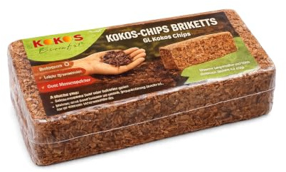 KokoMAX Kokos-Chips Briketts 650g 10x | 100% Kokos, Ca. 70L Volumen, 10er-Pack, Pflanzsubstrat