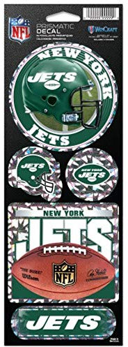 NFL New York Jets Prismatic Stickers, Team Color, One Size