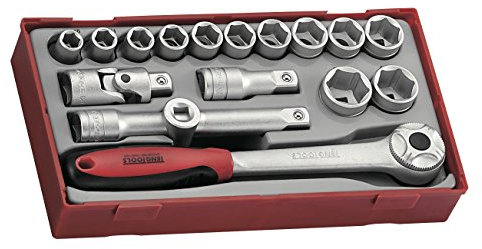 Tengtools TT1218 – 6 – Game Socket Set 1/2 Regular Series Metric 17-Piece