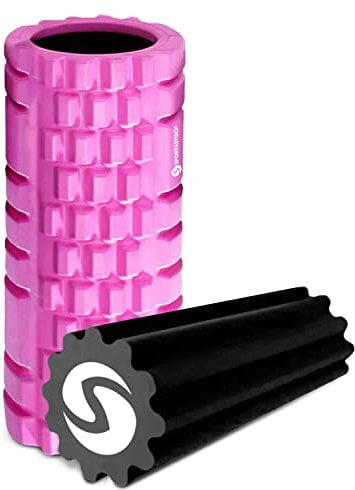 SPORTASTISCH Faszienrolle „Rock n Roll“ 2in1 Fitnessrolle Massagerolle 30cm mittel-hart im Set mit weichem Faszienroller für Rücken & Nacken
