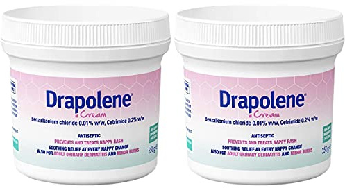 2 x Drapolene Cream 350g tub | For Sore Skin Caused by Incontinence