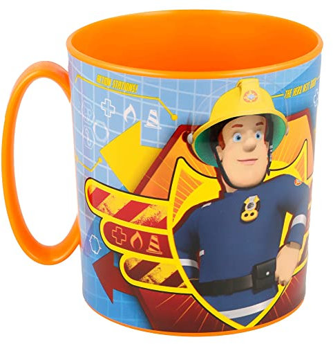 Unbranded 8018201 Sam Le Pompier Mug Plastique Orange 10,8 x 8,3 x 9 cm
