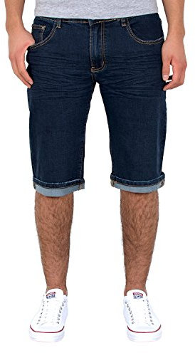 ESRA Herren Jeans Shorts Herren Kurze Hosen Herren Kurze Jeans Hose Bermuda Shorts Sommer Hose A370