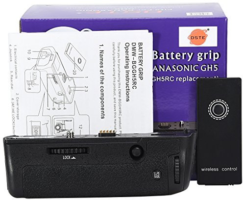 DSTE IR Remote Vertical Battery Grip Holder DMW-BGGH5 for LUMIX GH5 Digital Camera