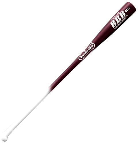 BAMBOOBAT by Pinnacle Sports Equipment INC. Erwachsene Fungo Infield/Outfield Bambus-Baseballschläger, weißer Griff/violetter Schaft, 86,4 cm