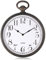 FISHTEC Design-Wanduhr – Taschenuhr Vintage – leicht ablesbar mit großen Ziffern – geeignet für Küche, Büro, Wohnzimmer 30 cm – Schwarz & Kupfer