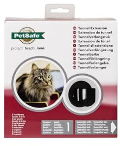 PetSafe - Tunnelverlängerung für Mikrochip- und Handverriegelungs-Katzenklappe - Einfache Installation, Bequemer Zugang, Keine Werkzeuge Erforderlich - Braun