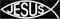Samunshi® Aufkleber Christenfisch mit Jesus Church Fische Gott Symbol für Auto Motorrad Kirche weiß 10 x 3cm - Taufe Firmung Ichthy