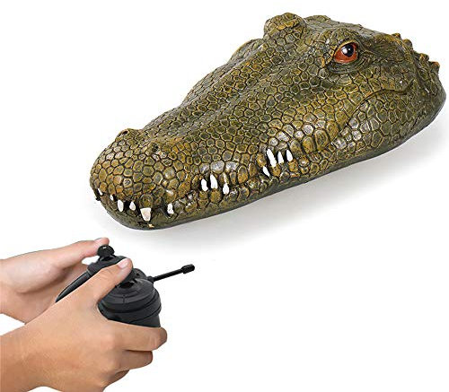 Goolsky Flytec V002 RC Barco 2.4G Control Remoto Barco de Carreras Eléctrico para Piscinas con Simulación Crocodile Juguete de Parodia de Cabeza
