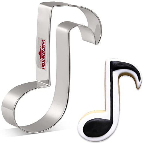 LILIAO Music Note Cookie Cutter Music Biscuit Fondant Cutter - 3.2 x 4.2 inches - Stainless Steel