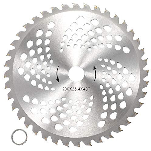 BlueCatELE 9 40T Carbide Tip Weed Eater Saw Blade Brush Cutter Saw Blade Grass Trimmer Blade