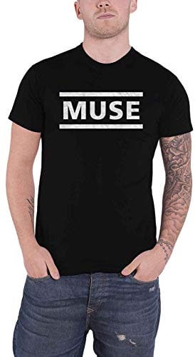 Muse T Shirt Weiß Band Logo Nue offiziell Herren Schwarz XXL
