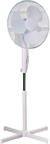 2 x 16-Inch Stand, Portable Fan For Home or Small Office, 3 Speed Settings, Sturdy Base, Easy-To-Use Key Switch, Ideal Cooling System-White, One Size