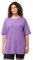 Ulla Popken Damen Basic, Rundhals T-Shirt, Blaues Flieder, 50-52
