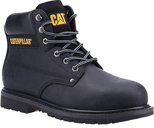 Caterpillar CAT Workwear Powerplant S3 GYW - Stivali di sicurezza da lavoro da uomo, Nero, 41 EU