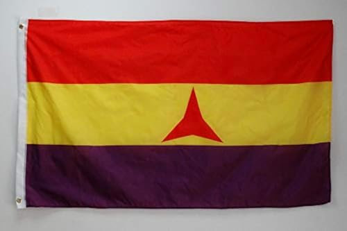 AZ FLAG - Drapeau Espagnol Républicain Brigades internationales - 90x60 cm - Drapeau Espagne Républicaine 100% Polyester Avec Oeillets Métalliques Intégrés - Pavillon 50 g