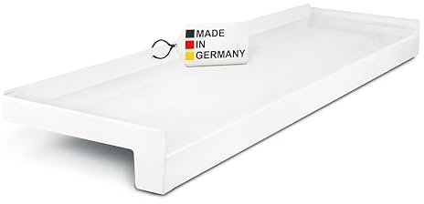 TJ Fensterbank Außen I 90 mm x 1000 mm I Anthrazit RAL 7016 I Aluminium Fensterbrett mit Seitenabschluss I pflegeleichter & langlebiger Alu Fenstersims I pulverbeschichtete Außenfensterbank