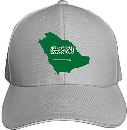 Saudi Arabia Flag Dad Cap Unisex Cool Stylisch Baseball Cap, grau, 6 7/8/7 3/8