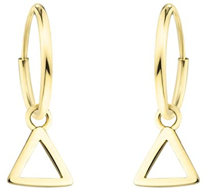 SOFIA MILANI - Damen Ohrringe 925 Silber - vergoldet/golden - Dreieck Ohrhänger - E1250