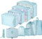Packing Cubes for Suitcase, Toifucos 10pcs/Set Travel Packing Cubes Travel Luggage Packing Organizers Waterproof Travel Compression Suitcase Bag Travel Essential Bag (Blue), S
