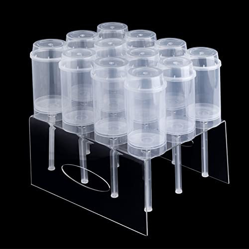ZLKSKER 12 Stück Cake Push Up Pop Behälter mit Tablett, Cake Pop Formen Ständer für hausgemachte Leckereien/Dessert/Snacks