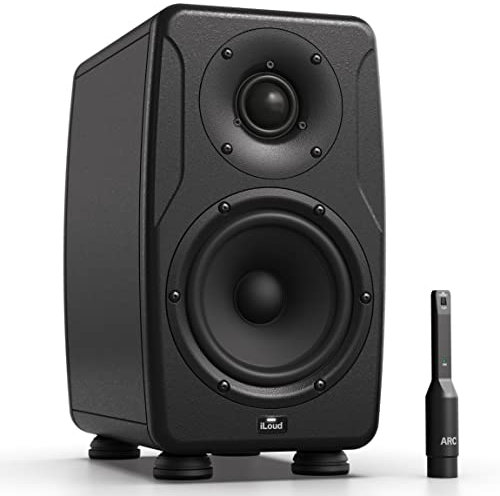 IK Multimedia iLoud Precision 5, nearfield studio monitor, 5 Woofer + 30 mm Tweeter, 135W RMS, Coherent phase & time response, built-in ARC room calibration system, incl. measurement mic & X-MONITOR
