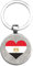 Schlüsselanhänger Glas - Flagge Ägypten, silberfarben