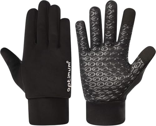 Optimum Aqua Resistant Thermo Fahrradhandschuhe - Touchscreen Sensitive Finger & Palm Grip für Fußball Rugby - Anti Rutsch Winddicht Leicht Sport Winter Warm Handschuhe Outdoor - XXL