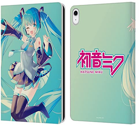 Head Case Designs Offizielle Hatsune Miku Singen Grafiken Leder Brieftaschen Handyhülle Hülle Huelle kompatibel mit Apple iPad 10.9 (2022)