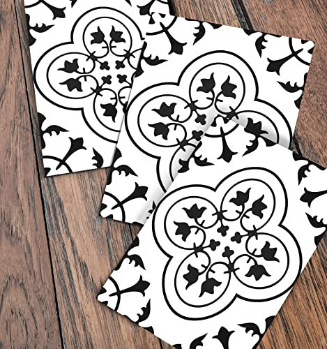 Wunderwand Fliesenaufkleber Klebefliesen Küche & Bad Klassisches Fliesenmuster (15 x 20 cm, Anthrazit)