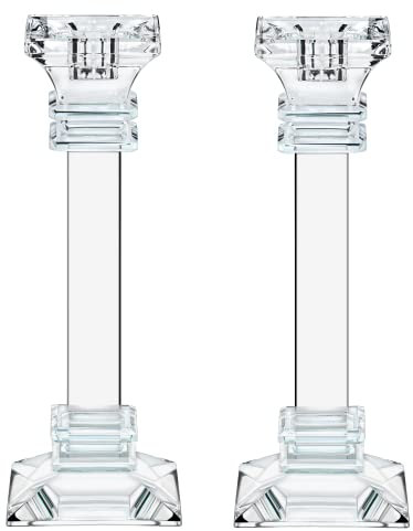 Kerzenhalter-Set mit Kristall-Kerzenständern, 5,1 - 20,3 cm hoch, sehr elegant und modern, Heimdekoration