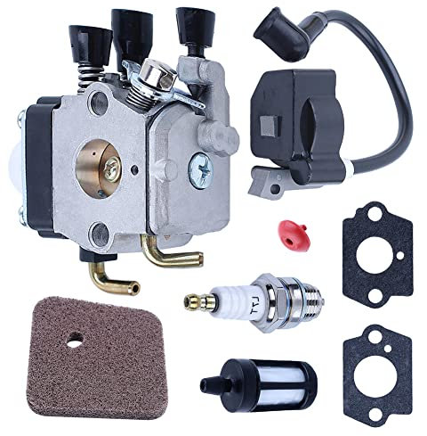 Gubeter Kit Bobina di accensione carburatore, per Stihl Fs45 Fs46 Fs55 Fs55R Fc55 Fs38 Fs55R Fs55Rc Km55 Hl45 Km55R Fs45C Fs45L Fs55T Fs75 Fs80 Fs85 Fc75 Fc85 Hl75 Ht70 Ht75 Sp85 per Stihl 4134084001