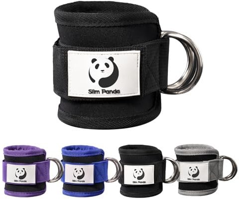 Slim Panda Ankle Strap for Cable Machine Attachments, Resistance Bands for Kickbacks, Glute Workouts, Leg Extensions, Curls, and Hip Abductors for Men and Women