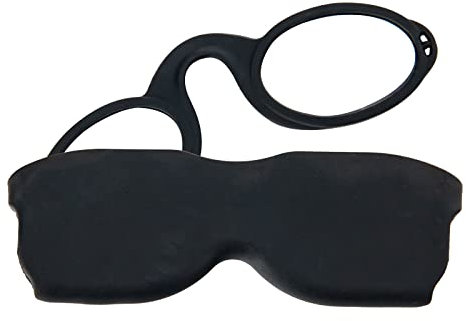 MMOWW Lesebrille mit Universal Kompaktetui für Damen und Herren, Ultraleichtes Mini Nose Clip leichte Brillen Rutschfest Lesehilfe (Schwarz, +2.5)