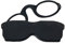 MMOWW Lesebrille mit Universal Kompaktetui für Damen und Herren, Ultraleichtes Mini Nose Clip leichte Brillen Rutschfest Lesehilfe (Schwarz, +2.5)