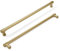 khtumeware 2 Pack 12 Inch(305mm) Champagne Bronze Cabinet Pulls Brushed Brass Kitchen Cabinet Handles Extra Long Gold Cabinet Pulls Kitchen Cabinet Hardware for Cupboard Drawer Pulls Dresser Handle