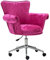 Bürostuhl Ergonomischer Schreibtisch und Stuhl Chefsessel Bürostuhl Samt gepolsterter Sitz Spielstuhl Rückenlehne Computerstuhl Stuhl (Farbe: Rosa) erforderlich Comfortable Anniversary