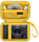 Canboc Carrying Case for Sony ZV-1/ ZV-1F/ ZV-1 II Digital Camera for Content Creators, Sony ZV1 Vlogging Camera Bag, Zipper Mesh Pocket fits USB Cable, Batteries, Yellow
