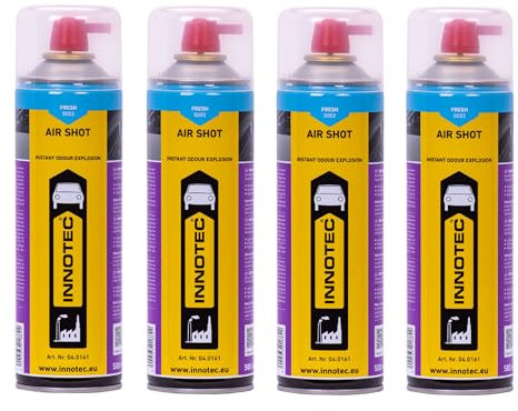 MP Produkt 4 pezzi Innotec Air Shot Fresh Blu Instant Profumo Spray – Profumo di alta qualità – Profumo speciale con solventi organici – 100% senza silicone