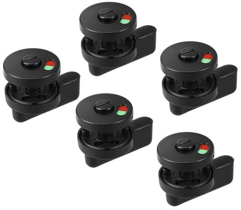 Recogwood 5Pcs Privacy Indicator Door Lock, 54mm Plastic Vacant Engaged Latch Indicating Lock for Bathroom WC Public Toilet