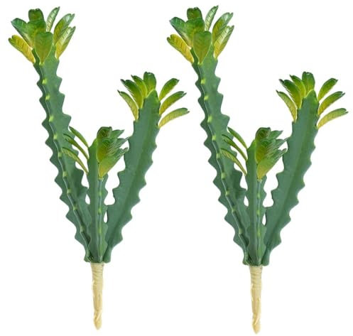 COTSEN Große künstliche Sukkulenten, künstliche Kaktuspflanze, 2 Stück, künstliche Kaktus, ungedeckt, künstliche Sukkulenten, Zuhause, Garten, Büro, Innen- und Außendekoration